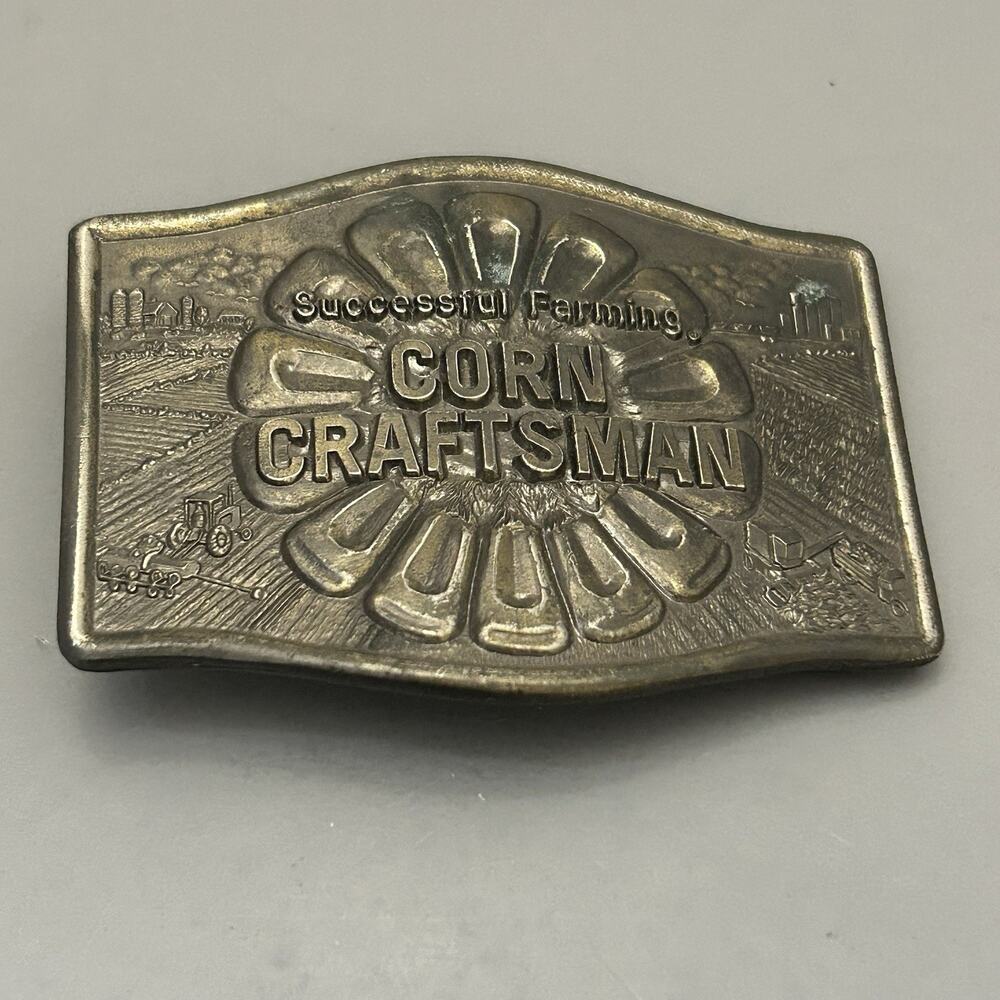 Successful Farming Corn Craftsman Metal Buckle 1976 Meredith Corporation